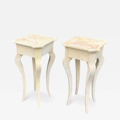 Sally Sirkin Lewis Modern Sally Sirkin Lewis for J Robert Scott Shagreen Side Tables a Pair