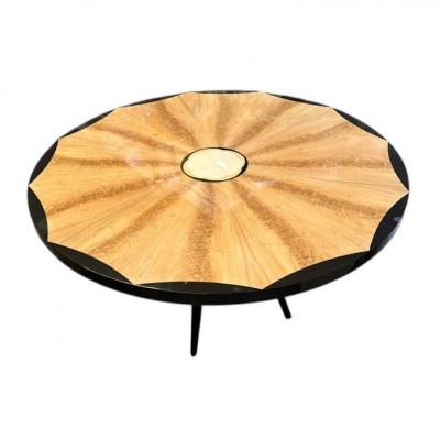 Sally Sirkin Lewis Sally Sirkin Lewis for J Robert Scott Art Deco Inlaid Dining or Center Table