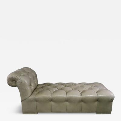 Sally Sirkin Lewis Sally Sirkin Lewis for J Robert Scott Chesterfield Style Leather Chaise Lounge