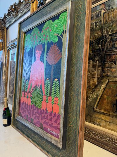 Salnave Philippe Auguste Six Breasts No Waiting Haitian Naive Fantasy Henri Rousseau Heydenryk Frame