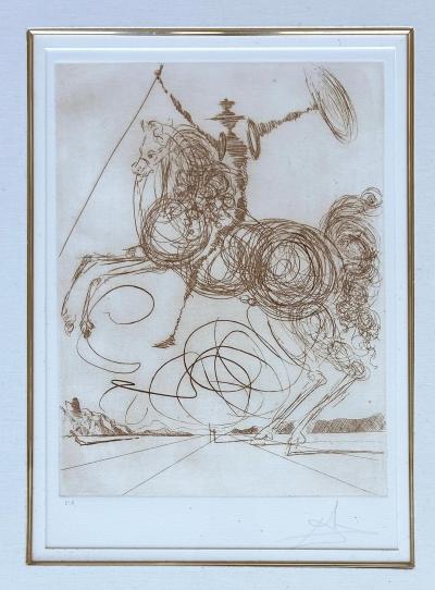 Salvador Dal 1964 Salvador Dali Don Quixote Engraving Signed EA Epreuve dArtiste 