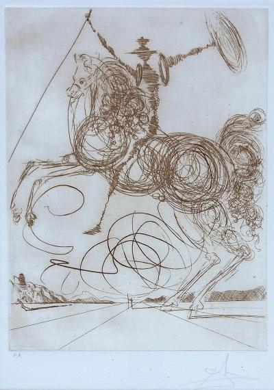 Salvador Dal 1964 Salvador Dali Don Quixote Engraving Signed EA Epreuve dArtiste 