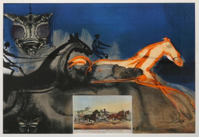 Salvador Dal American Trotting Horses No 2