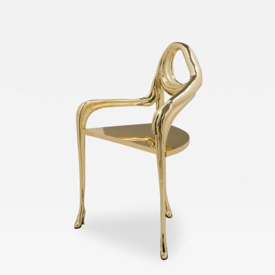 Salvador Dal Barcelona Design Salvador Dali Sculptural Solid Polished Brass Leda Armchair