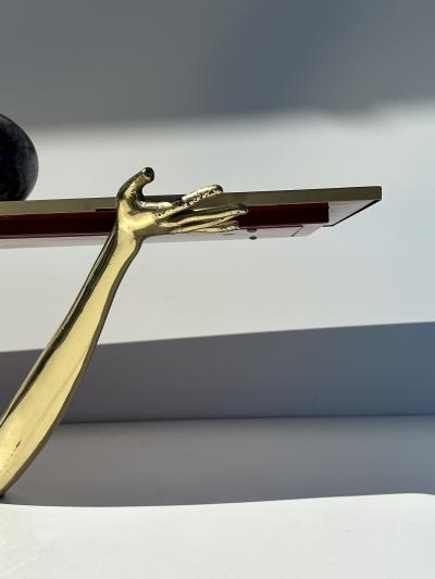 Salvador Dal LEDA Arm and Foot Brass Coffee Table