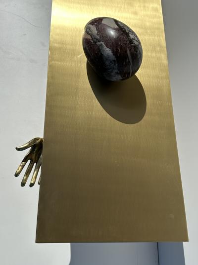 Salvador Dal LEDA Arm and Foot Brass Coffee Table