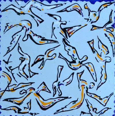 Salvador Dal La Suite Catalane Set of 6 Salvadore Dali Designed Tiles 1954