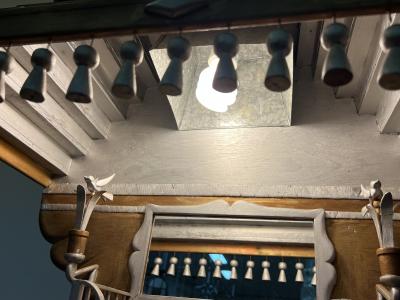 Salvador Dal SURREALIST FOLK ART ILLUMINATED WOOD SCULPTURE IN THE MANNER OF SALVADOR DALI