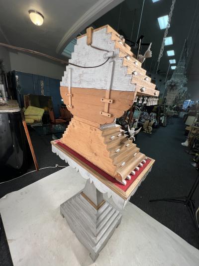 Salvador Dal SURREALIST FOLK ART ILLUMINATED WOOD SCULPTURE IN THE MANNER OF SALVADOR DALI