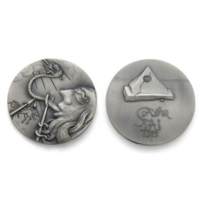 Salvador Dal The Ten Commandments silver medal set by Salvador Dal 