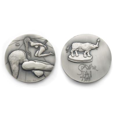 Salvador Dal The Ten Commandments silver medal set by Salvador Dal 