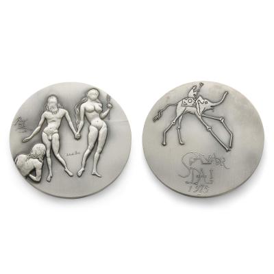 Salvador Dal The Ten Commandments silver medal set by Salvador Dal 