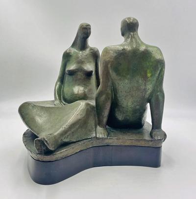 Salvador Soto Tovar Pareja Bronze Sculpture Signed Dated 1965 Mexican Art