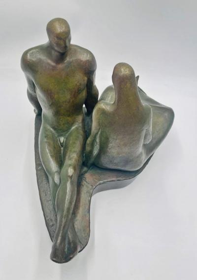 Salvador Soto Tovar Pareja Bronze Sculpture Signed Dated 1965 Mexican Art