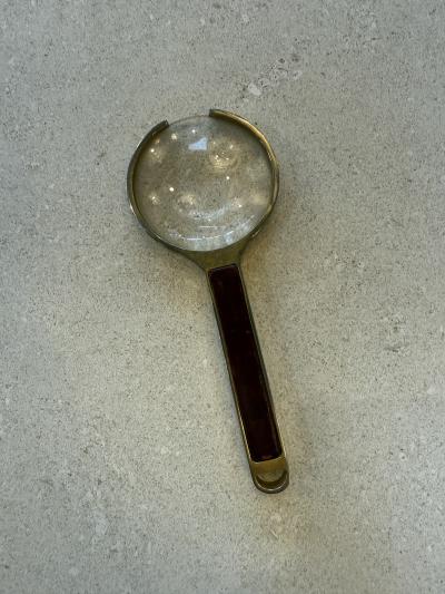 Salvatore Ferragamo Ferragamo Magnifying Glass with Leather Handle Italy 1970s