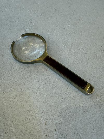 Salvatore Ferragamo Ferragamo Magnifying Glass with Leather Handle Italy 1970s