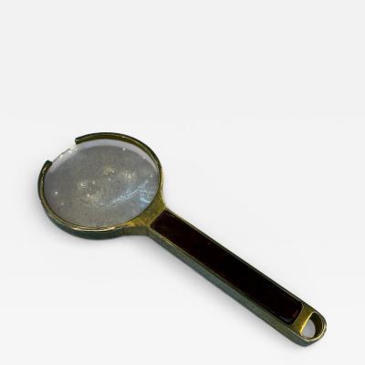 Salvatore Ferragamo Ferragamo Magnifying Glass with Leather Handle Italy 1970s