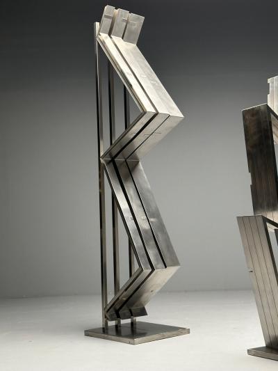 Salvatore Messina Italian Mid Century Modern Abstract Sculpture Steel 1970s
