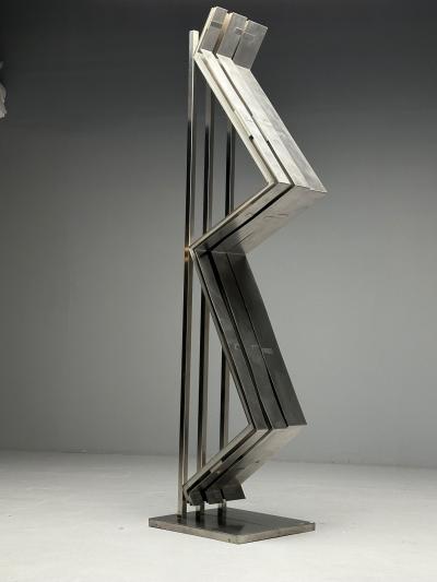 Salvatore Messina Italian Mid Century Modern Abstract Sculpture Steel 1970s