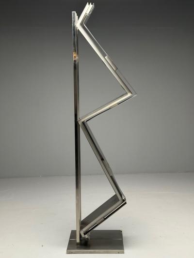 Salvatore Messina Italian Mid Century Modern Abstract Sculpture Steel 1970s