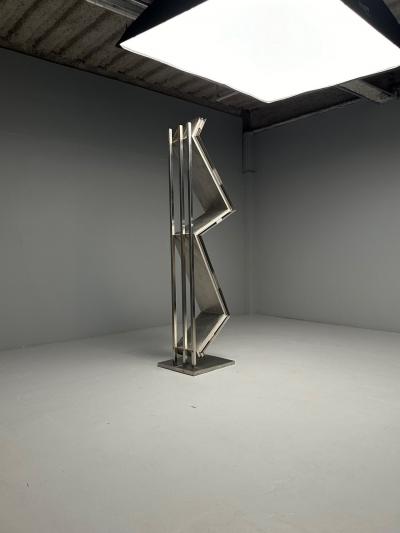 Salvatore Messina Italian Mid Century Modern Abstract Sculpture Steel 1970s