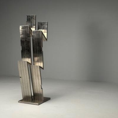 Salvatore Messina Italian Mid Century Modern Abstract Sculpture Steel 1970s