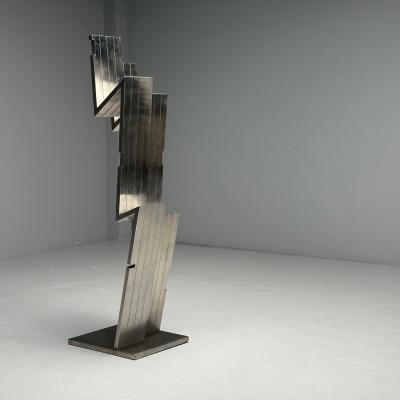 Salvatore Messina Italian Mid Century Modern Abstract Sculpture Steel 1970s
