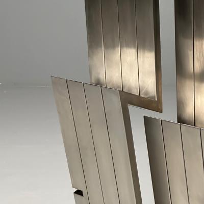 Salvatore Messina Italian Mid Century Modern Abstract Sculpture Steel 1970s