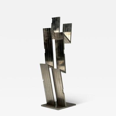 Salvatore Messina Italian Mid Century Modern Abstract Sculpture Steel 1970s