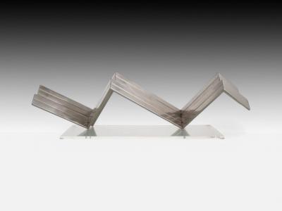 Salvatore Messina Italian Mid Century Modern Steel Abstract Sculpture 1970s