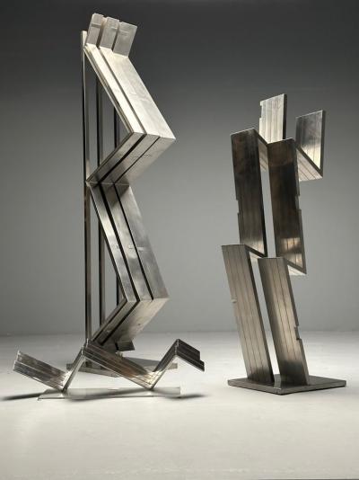 Salvatore Messina Italian Mid Century Modern Steel Abstract Sculpture 1970s