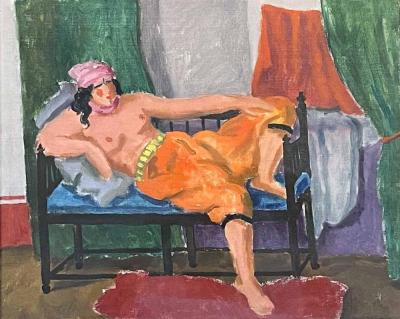 Salvatore Pinto Lounging Nude in Marrakesh by Salvatore Pinto American 1905 1966 