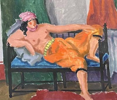 Salvatore Pinto Lounging Nude in Marrakesh by Salvatore Pinto American 1905 1966 