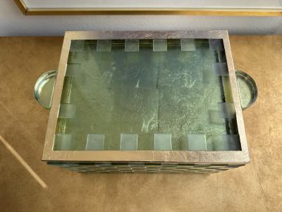 Salvatore Polizzi Gold Leafed Glass Decorative Box by Salvatore Polizzi