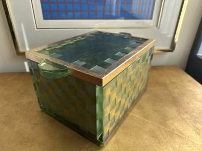Salvatore Polizzi Gold Leafed Glass Decorative Box by Salvatore Polizzi