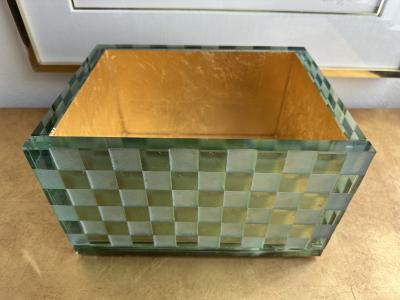 Salvatore Polizzi Gold Leafed Glass Decorative Box by Salvatore Polizzi
