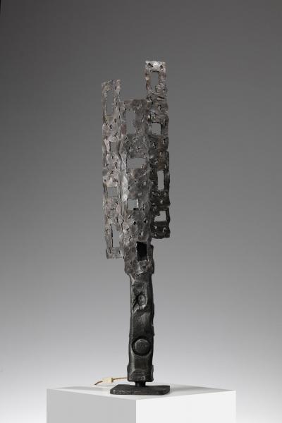 Salvino Marsura Brutalist Wroght Iron Lamp