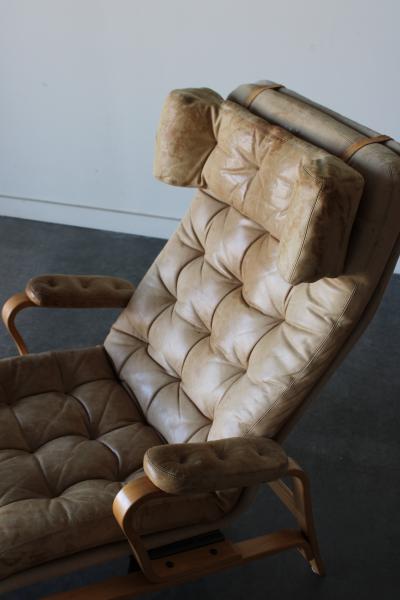 Sam Larsson Fenix Leather Chaise by Sam Larsson for Dux