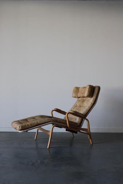 Sam Larsson Fenix Leather Chaise by Sam Larsson for Dux