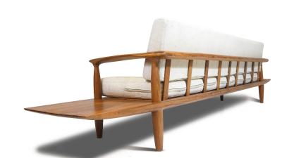 Sam Maloof 1960s California Studio Walnut Sofa Bench