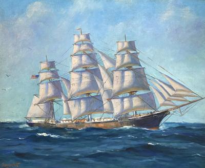 Sam Sargent Clipper under Full Sail 