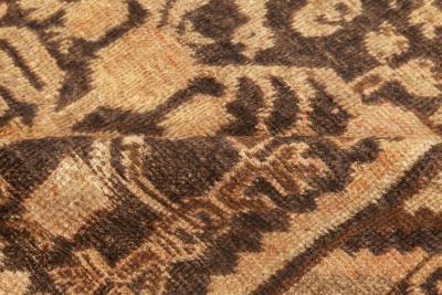 Samarkand Midcentury Brown and Beige with Pinkish Undertones Wool Rug