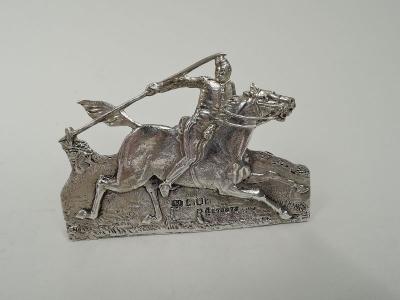 Samuel Jacob Set of 6 English Victorian Sterling Silver Horse Place Card Holders