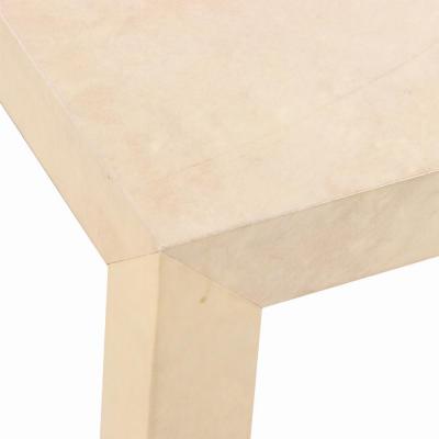 Samuel Marx Large pair of parchment coffee or end tables in the manner of Samuel Marx 