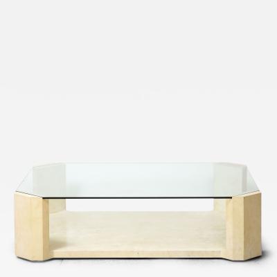 Samuel Marx Style Parchment Coffee Table