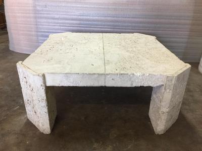 Samuel Marx Superb Samuel Marx Style Natural Coquina Coral Stone Coffee Table