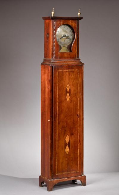 Samuel Mulliken A GRAFTON STYLE INLAID DWARF CASE CLOCK