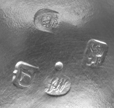 Samuel Welles English Georgian Sterling Silver Mug with Victorian Rural Scene 1759