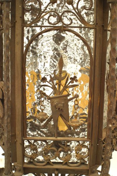 Samuel Yellin Italian Renaissance Wrought Iron Hanging Lantern