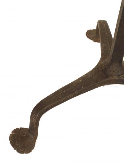 Samuel Yellin Pair of Victorian Style Wrought Iron Samuel Yellin Candle Stands